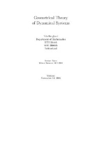 Berglund N. — Geometrical theory of dynamical systems