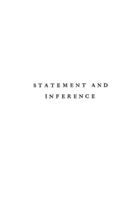 John Cook Wilson — Statement and inference, with other philosophical papers