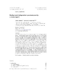 Ashtekar, Lewandowski. — Background independent quantum gravity: a status report