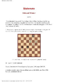 Edward Winter — Stalemate