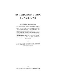 Levelt A.H.M. — Hypergeometric functions