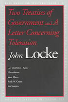 John Locke; Ian Shapiro — Two treatises of government : and a letter concerning toleration