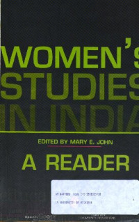 Mary E John — Women's studies in India : a reader