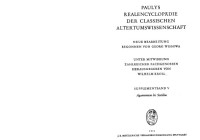 August Fr. Pauly, Georg Wissowa, Wilhelm Kroll — Paulys Realencyclopädie der classischen Altertumswissenschaft: neue Bearbeitung, Bd.5 : Agamemnon - Statilius: Supplementbd V
