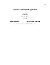 Edoardo Ballico — Projective geometry with applications