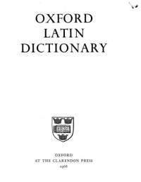 P. G. Glare — Oxford Latin Dictionary