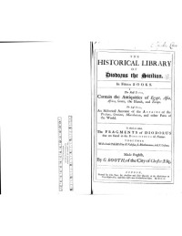 George Booth — The Historical Library of Diodorus the Sicilian: In Fifteen Books. (1700) Folio Edition