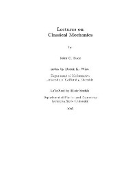 Baez J., Smith B., Wise D. — Lectures on classical mechanics