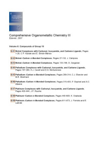 Mingos D. Michael P.; Parkin Gerard; Crabtree Robert H. — Comprehensive Organometallic Chemistry III - From Fundamentals to Applications in 13v. Vol. 08 - Compounds of Group 10