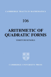 Yoshiyuki Kitaoka — Arithmetic of Quadratic Forms