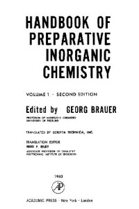 Brauer G. — Handbook of Preparative Inorganic Chemistry