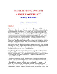 Ashis Nandy (ed.), Jatinder K Bajaj, Claude Alvares, Shiv Visvanathan, Manu Kothari, Lopa Mehta, Veena Das, Vandana Shiva — Science, Hegemony and Violence: A Requiem for Modernity