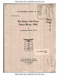 H. Plocher — The German Air Force Versus Russia, 1941