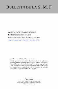 Grothendieck. — La theorie des classes de Chern
