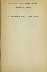 Alan Ryan — The Philosophy of Social Explanation