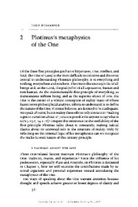 CUP — The Cambridge Companion to Plotinus 2 Plotinus's metaphysics of the One