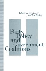 M. J. Laver, Ian Budge (eds.) — Party Policy and Government Coalitions