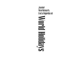 Unknown — Junior Worldmark Encyclopedia of World Holidays - 4