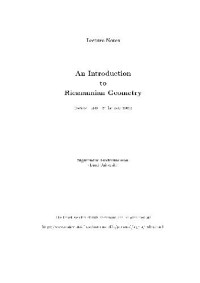 Sigmundur Gudmundsson — An introduction to Riemannian geometry