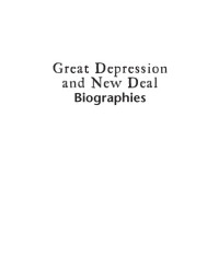 Hanes S.M., Hanes R.C. — Great Depression and New Deal. Biographies
