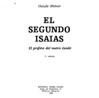 Claude Wiéner; Nicolás Darrícal (tr.) — El Segundo Isaías - El Profeta del Nuevo Éxodo