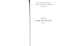 Sir James George Frazer — The Golden Bough Part VII Balder the Beautiful the Fire-festivals of Europe and the Doctrine of the External Soul 2 Vol Set