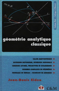 Jean-Denis Eiden — Geometrie analytique classique