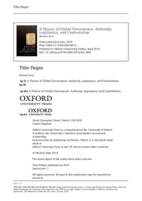 Michael Zurn — A Theory of Global Governance: Authority, Legitimacy, and Contestation