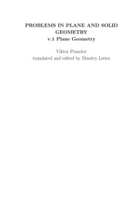 V. Prasolov D.Leites (translator) — Problems in Plane and Solid Geometry v.1 Plane Geometry