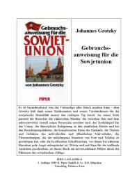 Johannes Grotzky — Gebrauchsanweisung fur die Sowjetunion