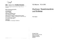 V. B. Matveev, V. B. Matveev — Darboux transformations and solitons