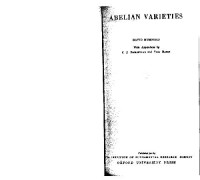 Mumford. — Abelian varieties