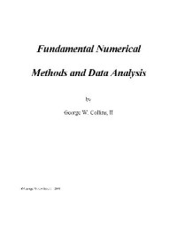 Collins G.W. — Fundamental numerical methods and data analysis