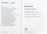 Rainer J. Jelitto — Theoretische Physik: eine Einführung in die mathematische Naturbeschreibung, 2. Mechanik. - 2.