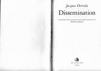 Jacques Derrida — Dissemination