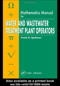 Frank R. Spellman — Mathematics manual for water and wastewater treatment plant operators