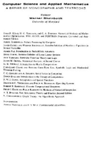 Frank W. J. Olver — Asymptotics and special functions