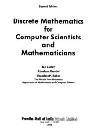 Joe L. Mott, Abraham Kandel, Theodore P. Baker — Discrete mathematics for computer scientists and mathematicians