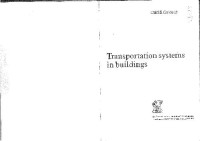 Chartered Institution of Building Services — Transportation systems in building