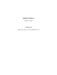 Andreas Gathmann — Algebraic Geometry