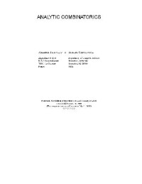 Flajolet P., Sedgewick R. — Analytic combinatorics