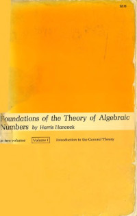 Harris Hancock — Foundations of the theory of algebraic numbers