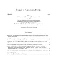 Editor: Piotr Michalowski — Journal of Cuneiform Studies (JCS 61) 2009