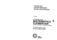 Gelson Iezzi; Carlos Murakami; Nilson José Machado — Fundamentos de Matemática Elementar 8: Limites, Derivadas... Portuguese