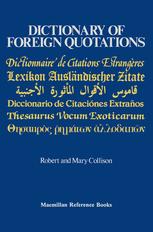 Robert Collison, Mary Collison (auth.) — Dictionary of Foreign Quotations