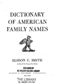 Elsdon C. Smith — Dictionary of American Family Names
