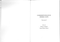 Jean-Pierre Serre, John Tate — Correspondance Serre-Tate