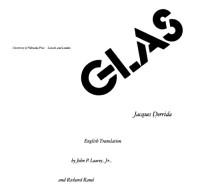 Jacques Derrida — Glas
