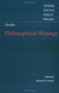 Johann Gottfried von Herder, Michael N. Forster — Herder: Philosophical Writings