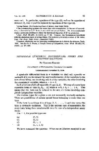 Kasner E. — Separable Quadratic Differential Forms and Einstein Solutions